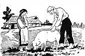 Стали они поросенка выкармливать, выхаживать. Дед что ни день все щупает: растет ли поросенок, много ли сала у него за шкурой. И бабе не терпится... Стали они поросенка выкармливать, выхаживать. Дед что ни день все щупает: растет ли поросенок, много ли сала у него за шкурой. И бабе не терпится...